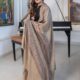 Golden Dune Pashmina – Multicolor Hand-Embroidered Floral Elegance
