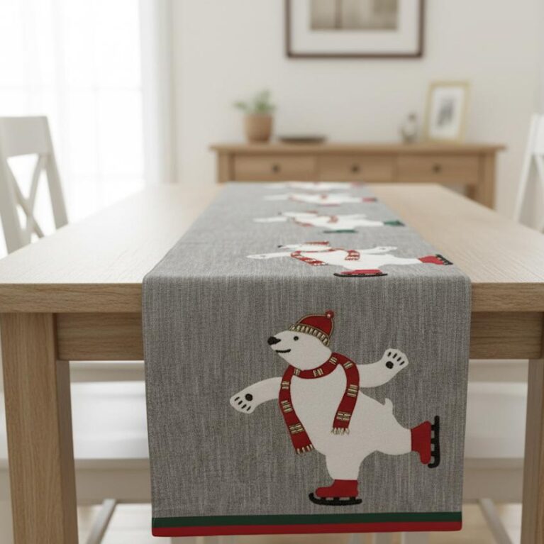 Christmas Polar Bear Dining Runner