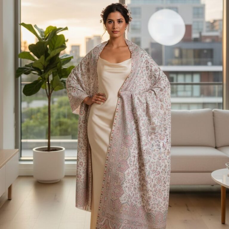 Heirloom Bloom:Pashmina Shawl