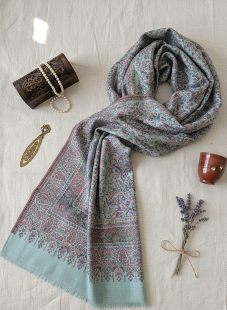 The Enchanted Garden: Royal Kashmiri Woven Shawl