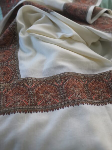 Kashmiri papier-mâché style Pashmina Shawl