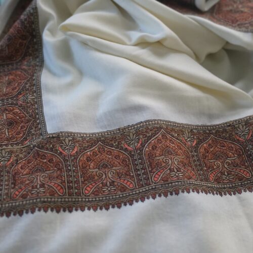 Kashmiri papier-mâché style Pashmina Shawl