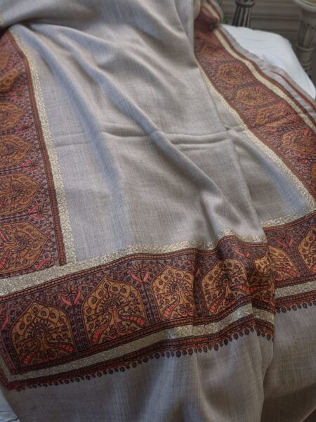 Kashmiri papier-mâché style Pashmina Shawl