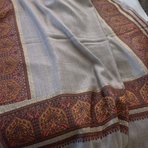 Kashmiri papier-mâché style Pashmina Shawl