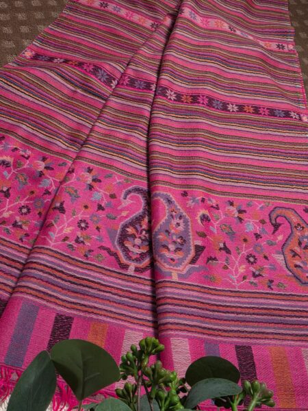 Kashmiri Pink Paisley Heritage Shawl
