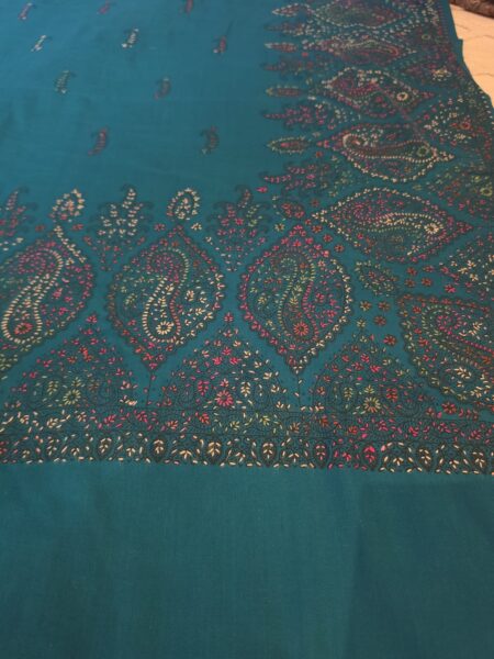 Teal Elegance Artisan Shawl