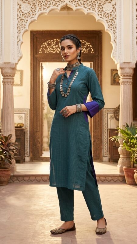 Urban Ethnic Teal Coord Set