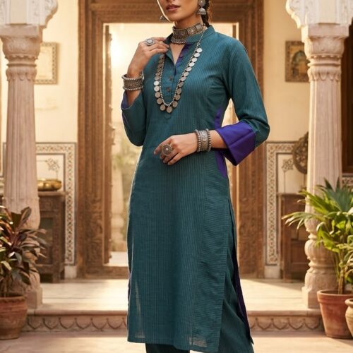 Urban Ethnic Teal Coord Set