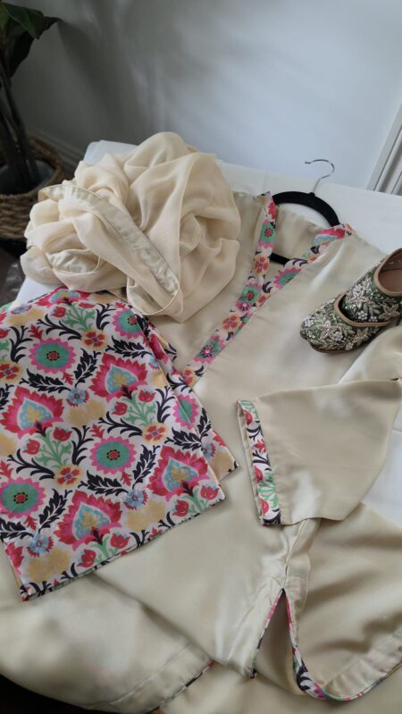 Blush Bloom Elegance Silk Suit